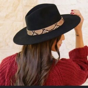 Black Fedora with Snakeskin Band